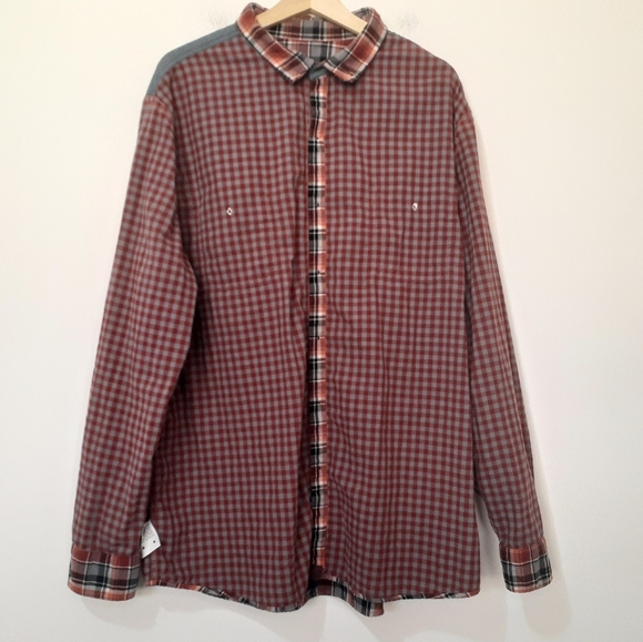 Alesbury Plaid Double Cloth Long Sleeve Button Up Slim Shirt - Picture 9 of 15